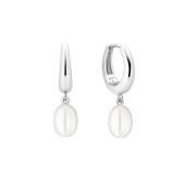 Cercei rotunzi argint cu perle naturale albe DiAmanti SK25221EL_W-G
